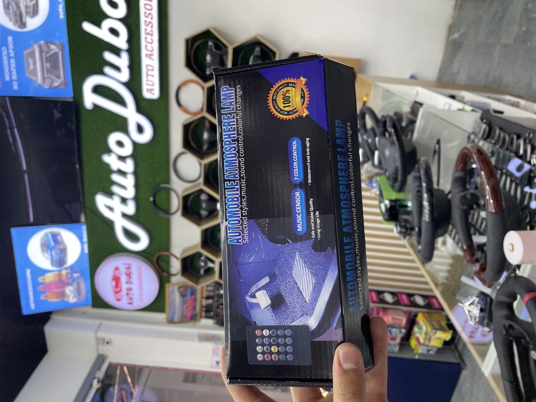 Атмосферная LED-подсветка салона автомобиля с музыкальным датчиком и пультом управления, Душанбе