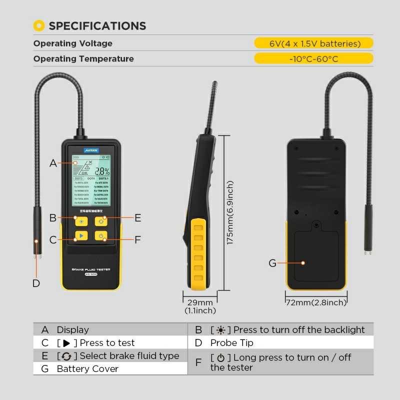 Тестер тормозной жидкости launch thinkcar XTOOL OBDSTAR Avtel, Душанбе