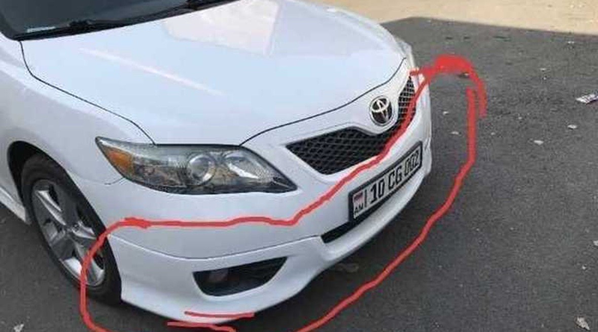 Накладка на передний бампер на Toyota Camry 2, Душанбе