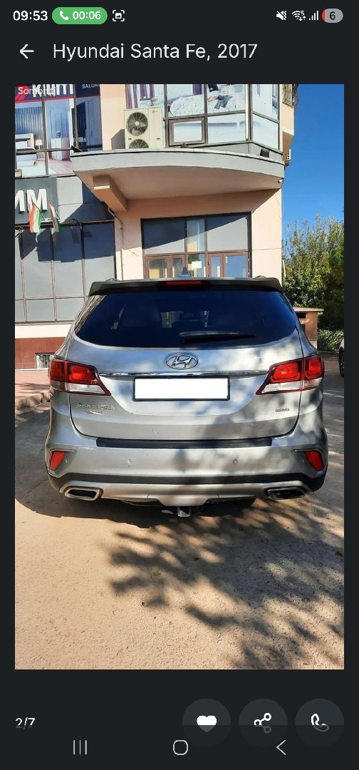 Hyundai Santa Fe, 2017, Душанбе