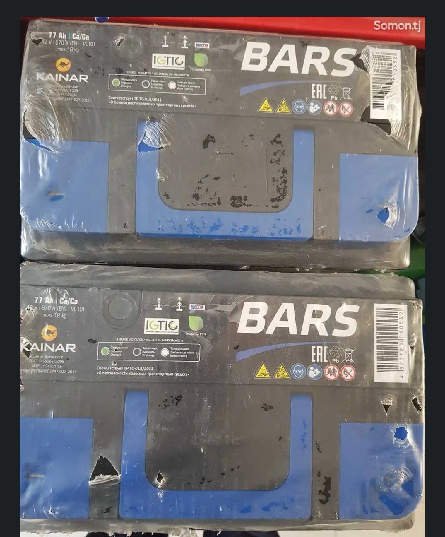 Аккумулятор Bars 77 Ah, Душанбе