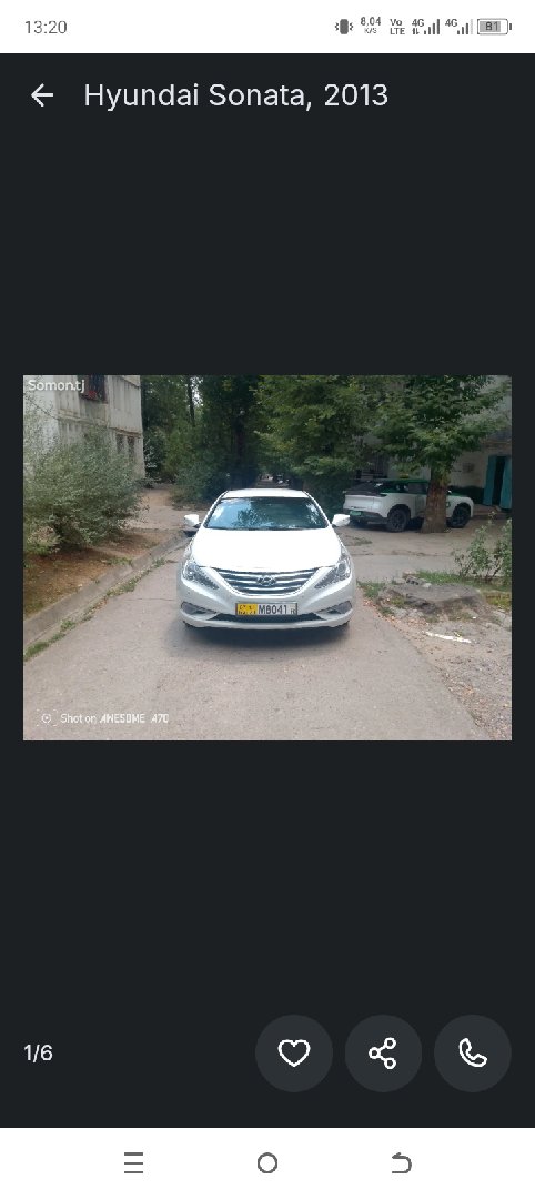 Hyundai Sonata, 2013, Душанбе