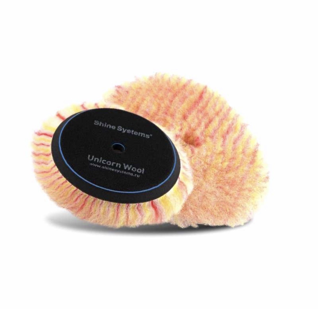 Полировальный круг из цветного меха Shine Systems Unicorn Wool Pad, Душанбе