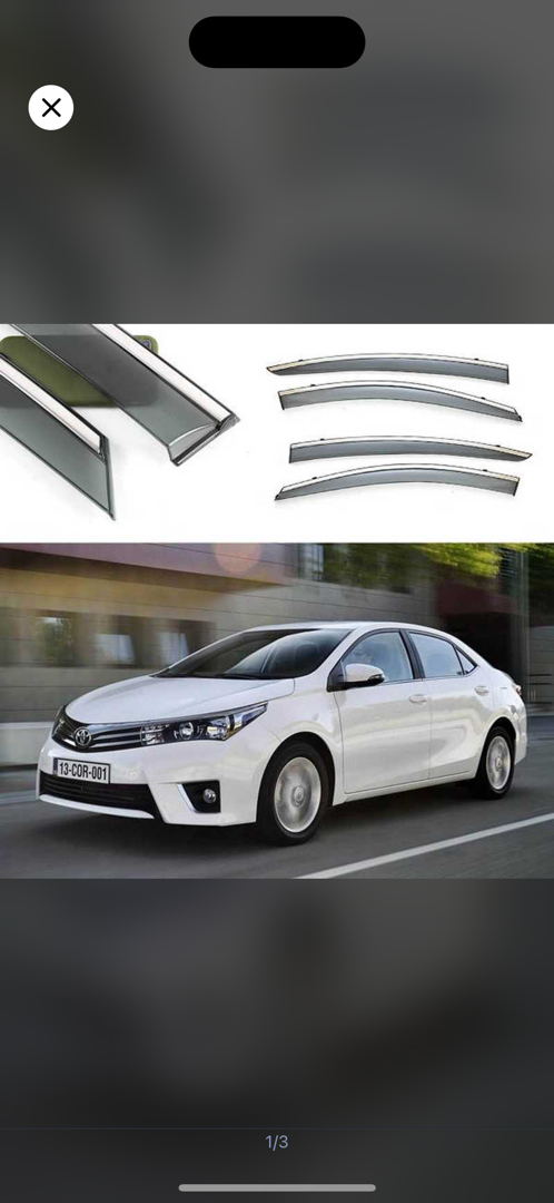 Ветерок хром для Toyota Corolla 2014, Душанбе