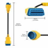 Кабель-удлинитель 42 см 38pin Benz launch thinkcar Xtool autool Obdstar — фото 5 из 6