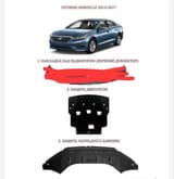 Защитник бампера от Hyundai Sonata — фото 2 из 2